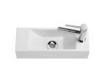 Lave-mains pour toilettes, suspendu et compacte, parfait pour les espaces restreints, Largeur 42 cm, Profondeur 14,5 cm, Hauteur 11 cm, résine minéral, Livraison 5-7 jours OFFERTE.